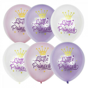 Шар12" Перламутр шелк рис. Little Princess 1ст. 3цв.