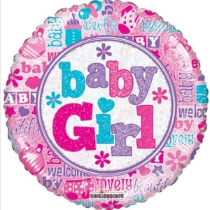 18" круг "Baby Girl" голлография